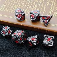 7 en relief 3D métal Dragon Combo ensemble dés RPG Cthulhu jeu de société jouet accessoire dés mdn métal solide dés ensemble