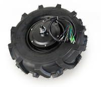 Kit de conversion de moteur pour brouette électrique agricole 14 pouces 500W, moteur moyeu sans balais 24V basse vitesse, batterie lithium, frein à disque