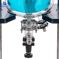 Réacteur en verre à double enveloppe LABOAO 20L, réacteur en verre à température contrôlée pour l'extraction par reflux de solvants chimiques fins
