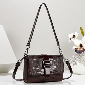Sac à bandoulière rétro à motif crocodile, petit sac carré, sac à main décontracté pour femme, usage quotidien - Product Image 3