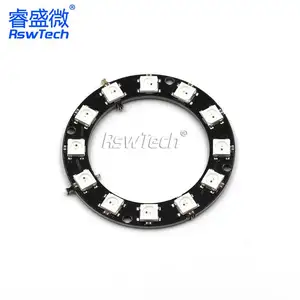 WS2812 5050 RGB LED round development board Built-in full-color driver lights 12 bits