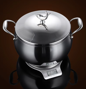 Olla de Acero Inoxidable de 5 Capas para <span class=keywords><strong>Sopa</strong></span> de Restaurante de Calidad Confiable al por Mayor, a Prueba de Óxido con Doble Asa y Material Metálico - Product Image 1