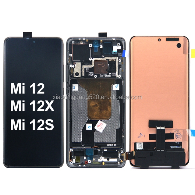 Mi 12 Original Super AMOLED Panal Tela Replacement Digitizer Assembly Touch Screen LCD Mi 12X 12S Display With Frame for Xiaomi