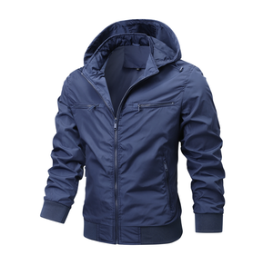 QFZ563 - Veste pour <span class=keywords><strong>homme</strong></span> <span class=keywords><strong>de</strong></span> qualité supérieure, design personnalisé, vêtements d'extérieur printemps-automne, logo imprimé, imperméable, détachable - Product Image 2