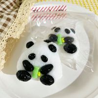 Jouet anti-stress en caoutchouc souple Panda, mignon Panda mangeant du bambou, sac surprise, divertissement interactif parent-enfant