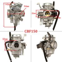 Carburateur Moto Haute Performance TITAN 25mm 27mm 29mm pour Véhicules Tout-Terrain Honda CBF125 CBF150 CB150 GL150 CBF180 avec TPS