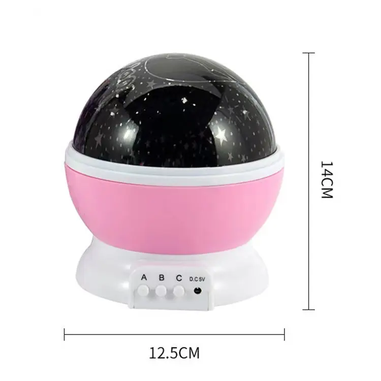 360 Grad drehbare 4 LED-Lampen 9 Lichter Farbwechsel Cosmos Moon Project Master Starry Star Night mit USB-Kabel