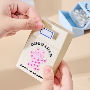 Cartoon Clear Plastic Flip Top <b>Storage</b> <b>Boxes</b> Plastic Organizer with Lid for Home Office <b>Kitchen</b> Bathroom Stackable Organizer Box - Product Image 5