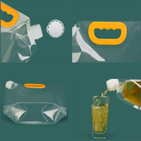 Sacs d'emballage liquides en plastique transparent de qualité alimentaire personnalisés en gros 1,5L/2,5L/5L rectangulaires à bec verseur pour bière et lait
