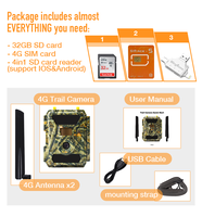 Cámara de Caza Celular 4G LTE de 24MP con Rastreo GPS, Disparo Rápido de 0.2s-0.4s, Visión Nocturna, Resistente al Agua IP66