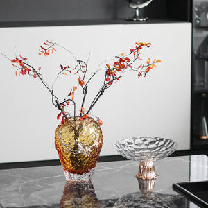 Offre spéciale du fabricant, assiette <span class=keywords><strong>cloche</strong></span> dorée exquise, métal, <span class=keywords><strong>verre</strong></span>, design simple, assiette à dîner pour décoration de la maison moderne - Product Image 6