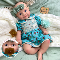 Poupée Reborn de 20 pouces pour bébé fille, en silicone pur de qualité supérieure, avec détails réalistes des doigts et des pieds, pour exposition artistique professionnelle