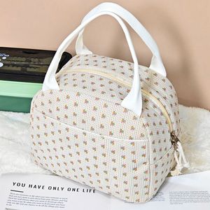 Premium Fashion Lunch Tote Bag Large Capacity Portable Insulated Box Carrier Handle Reusable Polyester Bag for Office School - Product Image 2