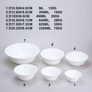<span class=keywords><strong>Vajilla</strong></span> Blanca de Vidrio Opal, Platos de Vidrio, Juegos de <span class=keywords><strong>Vajilla</strong></span> Opal, Tazones de Vidrio Blanco, Platos Hondos para Sopa - Product Image 1