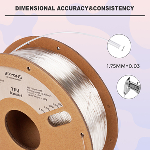 Filament d'imprimante 3D <span class=keywords><strong>ERYONE</strong></span> <span class=keywords><strong>TPU</strong></span> 95A, diamètre 1,75 mm, 1 kg, température d'impression 240°C - Product Image 2