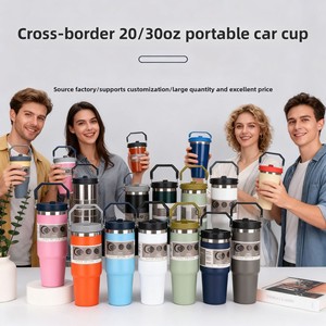 Özelleştirme 30oz 304 paslanmaz çelik vakum yalıtımlı araba fincan açık araç monte saman hediye fincan anti-sonbahar avrupa tarzı - Product Image 1