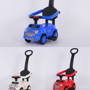 Push Pull Toy Scooter For Kids 1-3 Years Four Wheeled Sit On Anti Tipping Cartoon Design Plastic Material Unisex - Product Image 4