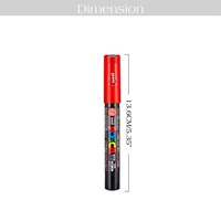 Marqueurs acryliques à base d'eau avec pointe oblique, ensemble de 8 couleurs pour le bureau et l'école
