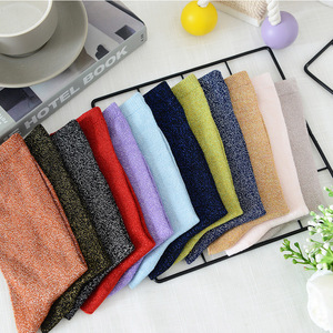 Chaussettes mi-hautes de haute qualité pour fille, tube moyen vertical, mode printemps et été, fines, fil doré et argenté, chaussettes de loisirs mi-hautes 2025 - Product Image 2