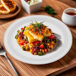 Plateaux et plateaux de service rectangulaires en bagasse, robustes, jetables et compostables, pour usage intensif - Product Image 2