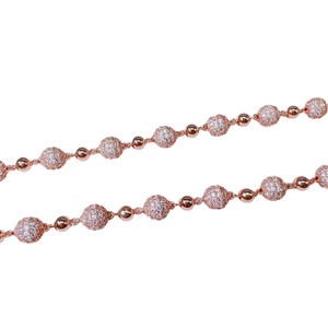 Collier chaîne à maillons boule glacée personnalisé en argent 925, moissanite, plaqué rhodium, bijoux hip-hop pour hommes et femmes, cadeau de mariage - Product Image 1
