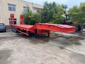 Semirremolque de plataforma baja de 3 ejes y 70 toneladas usado, con cargador de 40 pies y 40 toneladas, función hidráulica extensible de 50 toneladas - Product Image 6