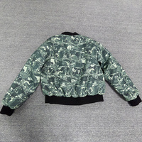 Blouson d'aviateur camouflage personnalisé du fabricant Blouson d'hiver en coton chaud et réversible avec fermeture éclair pour hommes