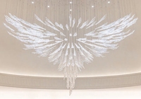 Lustre en verre de luxe ECOJAS pour hall d'hôtel super marché hôtel de mariage nouveau design grande suspension