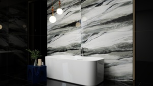 Azulejo de Cerámica con Efecto Mármol Glaseado, Venta al por Mayor de Fábrica de Guangdong, Azulejo de Mármol Blanco con Vetas Doradas <span class=keywords><strong>para</strong></span> Paredes y Pisos Interiores - Product Image 5