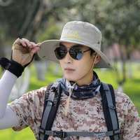 Sombrero Panamá Plegable para Hombre QJC188, Sombrero de Vaquero para Verano, para Actividades al Aire Libre, Caza, Pesca, Gorra Fresca, Sombrero de Pescador para Senderismo