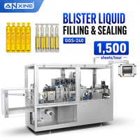 Machine de remplissage aseptique BFS entièrement automatique GGS-240 pour liquides en bande, machine d'emballage plastique pour liquides oraux en bande de petit volume