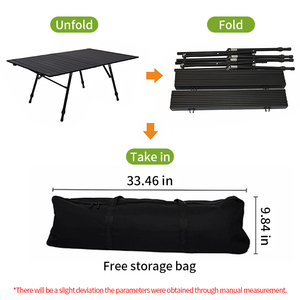 Ensemble de table pliante en aluminium léger, réglable en hauteur, durable, moderne <span class=keywords><strong>et</strong></span> portable pour l'extérieur, de la marque Liveer OEM. - Product Image 4