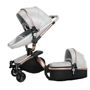 Passeggino a guscio d'uovo piccolo e leggero abbastanza per sedersi o sdraiarsi con un cesto di sicurezza - Product Image 1