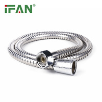 Tuyau de douche IFAN durable et flexible, long, en acier inoxydable, avec insert et écrou en laiton