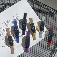 Montre numérique LED électronique neuve d'usine pour homme, femme, enfant, montre de sport, montre en alliage, bracelet de mode