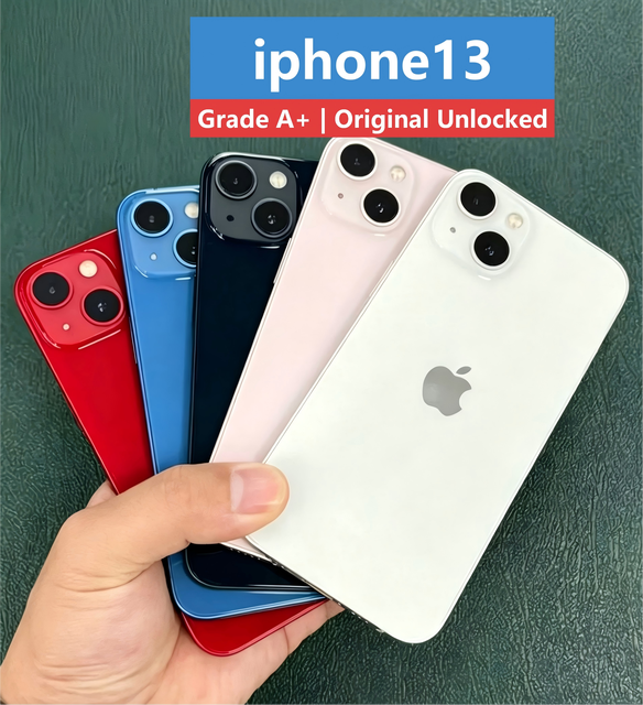 A+Grade Near New iPhone 13 Global Unlocked 5G Full Inspection Original Used Mobile Phone Bulk Supply