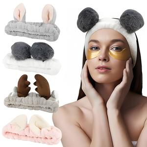 Manufacturer Cute Animal Spa Headband Cute Bunny Cartoon Wash Face Makeup Hair Band Headband Hair Decoration Wholesale - Product Image 1