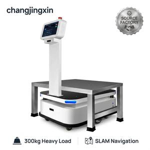 Robot de livraison métallique Changjingxin, capacité de levage 300 kg, 80 kg, moteurs à double entraînement 200 W, 48 V multi-tension, navigation laser SLAM - Product Image 1