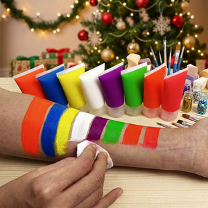 Kit de Pintura Facial Fluorescente de Neón de 30 ml <span class=keywords><strong>para</strong></span> Niños, Pintura Corporal y Facial que Brilla en la Oscuridad, Segura <span class=keywords><strong>para</strong></span> Fiestas de <span class=keywords><strong>Halloween</strong></span> - Product Image 1