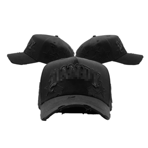 Casquettes <span class=keywords><strong>de</strong></span> baseball en daim personnalisées avec logo brodé, doublure satinée à 5 panneaux, modèle El Barbas, <span class=keywords><strong>noires</strong></span>, en gros - Product Image 2