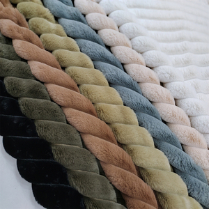 RTS Vải Nhung Kẻ Sọc Dày 100% Cm 3.5 Polyester Cho Chăn/Sofa/Bọc Ghế - Product Image 5