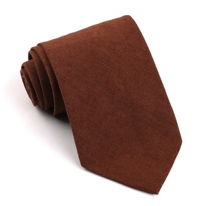 Cravatta sottile in cotone e lino tinta unita personalizzata da 7 cm da <span class=keywords><strong>uomo</strong></span> per festa sociale per matrimonio con cravatta Skinny regalo - Product Image 2