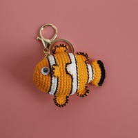 Hot Wholesale Factory Direct Creative À La Main À Tricoter Clown Poisson Poupée Exquis Poisson Ornements Suspendus pour Cadeaux