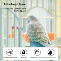 Cage à perroquet en plastique personnalisée, volière portable avec station de transport et d'atterrissage, volière en maille pour animaux de compagnie, spacieuse, respirante, anti-évasion