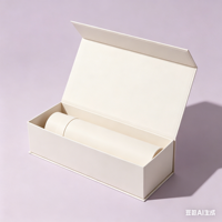 Boîte cadeau magnétique de luxe plate et vide en carton recyclable avec logo personnalisé 2026 pour tapis de souris, emballage de tasses et tapis de yoga, couleur violette