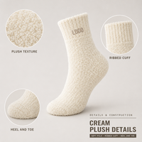 Chaussettes en peluche à motifs mignons, design personnalisé, chaussettes chaudes et douillettes pour la détente à la maison, cadeaux d'hiver et usage quotidien