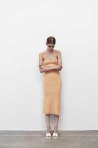 Nouvelle arrivée 2024 <span class=keywords><strong>Robe</strong></span> en tricot 100% coton personnalisée pour femmes Encolure halter <span class=keywords><strong>Robe</strong></span> décontractée en tricot d'hiver - Product Image 5