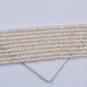 Perles rondes plates d'eau douce naturelles de Zhuji, 4-5 mm, pour la fabrication de bijoux en vrac, diverses couleurs disponibles - Product Image 3