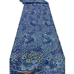 Tela africana de encaje guipur, bordado de <span class=keywords><strong>lentejuelas</strong></span> - Product Image 1