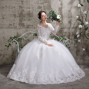 S3967R 2021 New Fashion High Quality Custom Slim Bridal Gowns Elegant Ball Gown Cheap Wedding Dress - Product Image 2